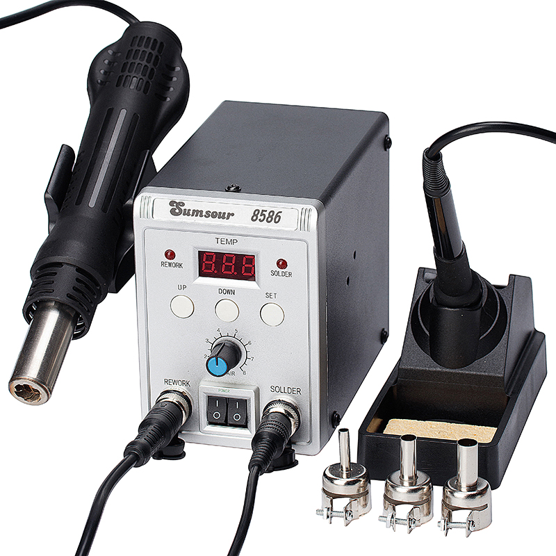 Smd Rework Station Hot Air Soldering 2 In 1 - 8586 700 W 2 in 1