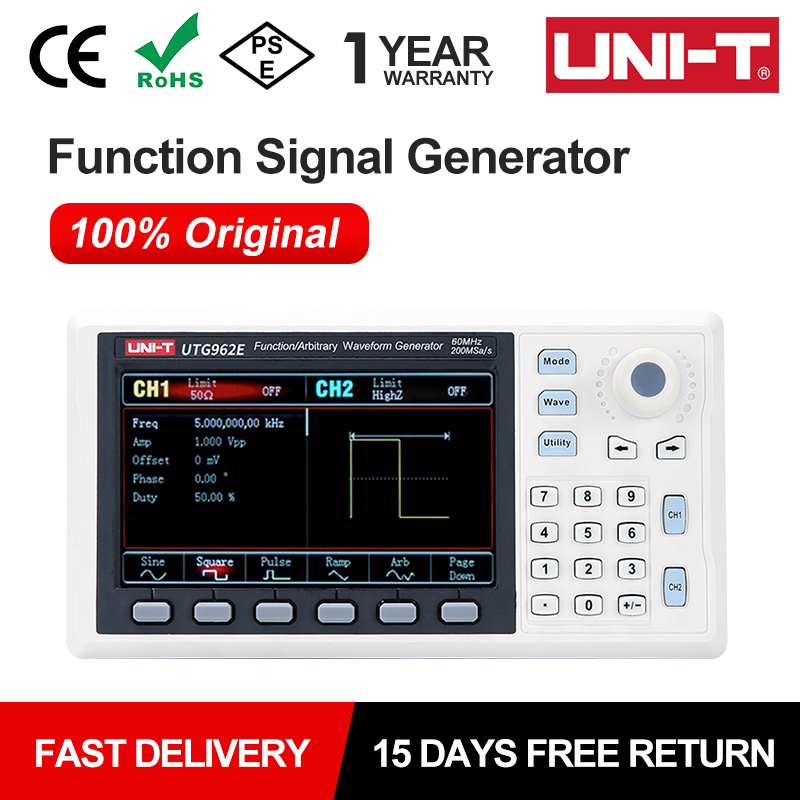 Dual Channel Arbitrary Waveform Function Generator 60Mhz - UNI-T UTG932E UTG962E Funktion Signal Generator