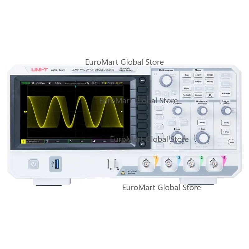 Digital Storage Oscilloscope 4 Channel 100Mhz - UPO1104X 100MHz Digitales Oszilloskop 4 Kanäle