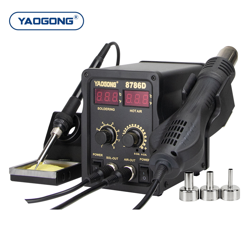 YAOGONG 8786D 2-in-1 digitale  – Smd Rework Station Hot Air Soldering 2 In 1 Bewertung und Preis