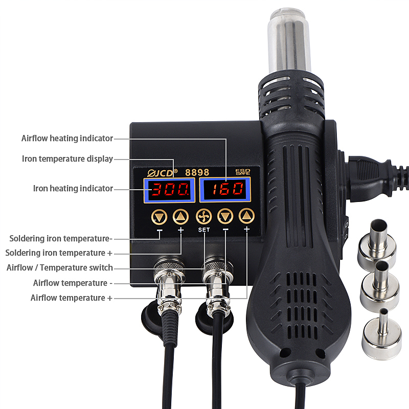 2 in 1 750 W Heißluftpistole L – Smd Rework Station Hot Air Soldering 2 In 1 Bewertung und Preis