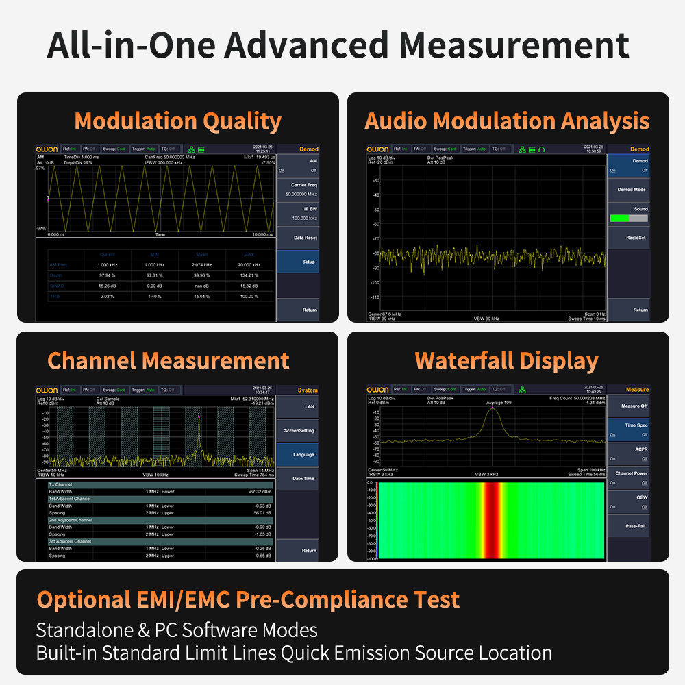 OWON Spektrumanalysator mit Tr – Spectrum Analyzer Tracking Generator 1.5Ghz Bewertung und Preis