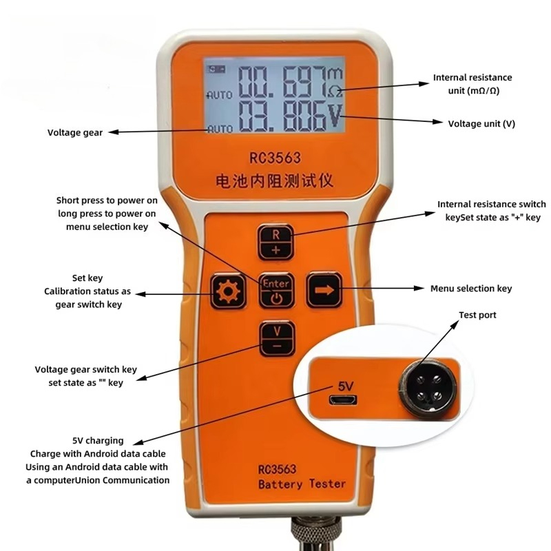 RC3563 Hochpräziser Innenwider – Battery Internal Resistance Tester Four Wire Bewertung und Preis